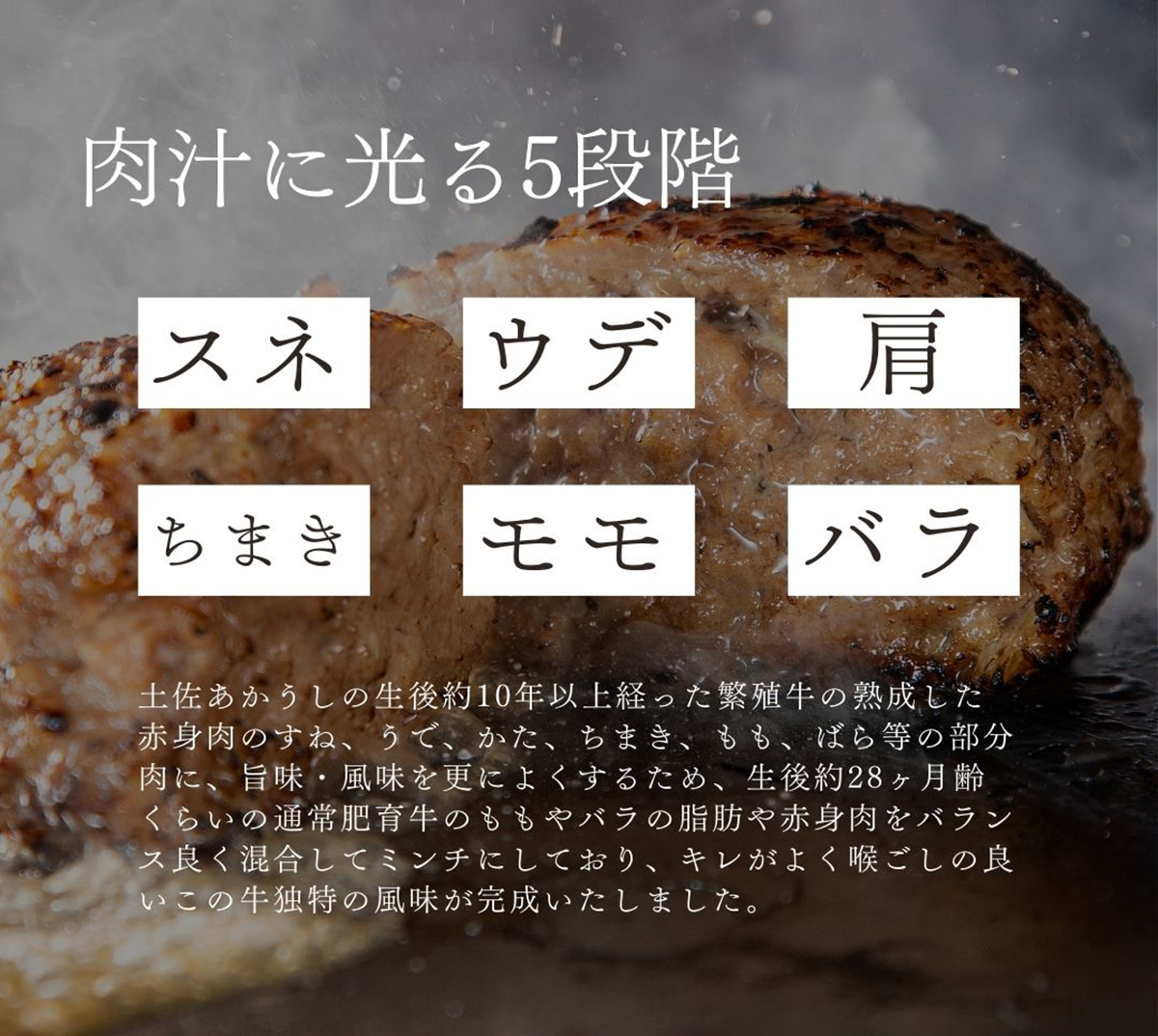 肉汁に光る５段階
